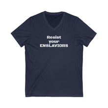 Load image into Gallery viewer, ENSLAVIORS - Statement Shirt for Activists, Casual Wear, Gifts for Protesters, Comfort Tee, Everyday [...]
