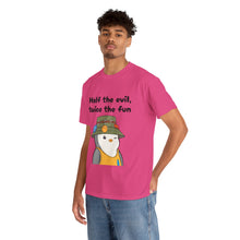 Load image into Gallery viewer, Half the Evil - Pudgy Penguins - Unisex Heavy Cotton T-Shirt
