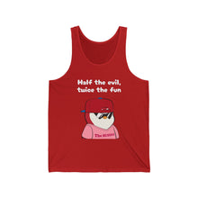 Load image into Gallery viewer, Half the Evil - Pudgy Penguins - Unisex Jersey Tank
