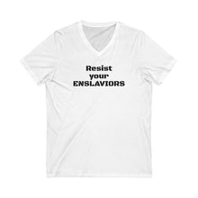 Load image into Gallery viewer, ENSLAVIORS - Statement Shirt for Activists, Casual Wear, Gifts for Protesters, Comfort Tee, Everyday [...]

