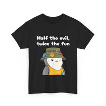 Load image into Gallery viewer, Half the Evil - Pudgy Penguins - Unisex Heavy Cotton T-Shirt
