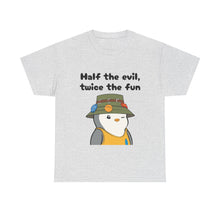 Load image into Gallery viewer, Half the Evil - Pudgy Penguins - Unisex Heavy Cotton T-Shirt
