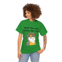 Load image into Gallery viewer, Half the Evil - Pudgy Penguins - Unisex Heavy Cotton T-Shirt
