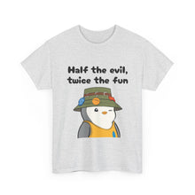 Load image into Gallery viewer, Half the Evil - Pudgy Penguins - Unisex Heavy Cotton T-Shirt
