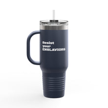 Load image into Gallery viewer, ENSLAVIORS - Insulated Travel Mug, 40oz - Motivational Beverage Holder for On-the-Go, Perfect for Everyday Use, Gifts, and Road Trips
