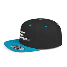 Load image into Gallery viewer, ENSLAVIORS - Stylish Resistance Flat Bill Snapback Hat, Trendy Cap for Activists, Streetwear for Everyday Wear, Gift for Protesters, Statement Accessory
