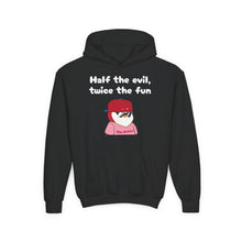 Load image into Gallery viewer, Half the Evil - Pudgy Penguins - Youth Heavy Blend Hooded Sweatshirt
