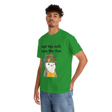 Load image into Gallery viewer, Half the Evil - Pudgy Penguins - Unisex Heavy Cotton T-Shirt
