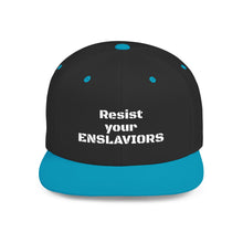 Load image into Gallery viewer, ENSLAVIORS - Stylish Resistance Flat Bill Snapback Hat, Trendy Cap for Activists, Streetwear for Everyday Wear, Gift for Protesters, Statement Accessory

