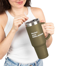 Load image into Gallery viewer, ENSLAVIORS - Insulated Travel Mug, 40oz - Motivational Beverage Holder for On-the-Go, Perfect for Everyday Use, Gifts, and Road Trips
