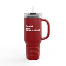 Load image into Gallery viewer, ENSLAVIORS - Insulated Travel Mug, 40oz - Motivational Beverage Holder for On-the-Go, Perfect for Everyday Use, Gifts, and Road Trips

