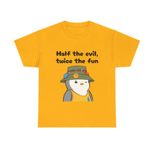 Load image into Gallery viewer, Half the Evil - Pudgy Penguins - Unisex Heavy Cotton T-Shirt
