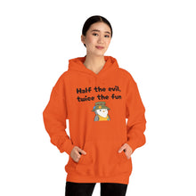 Load image into Gallery viewer, Half the Evil - Pudgy Penguins - Unisex Hooded Sweatshirt
