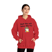 Load image into Gallery viewer, Half the Evil - Pudgy Penguins - Unisex Hooded Sweatshirt
