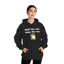 Load image into Gallery viewer, Half the Evil - Pudgy Penguins - Unisex Hooded Sweatshirt
