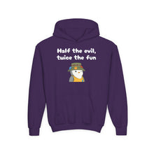 Load image into Gallery viewer, Half the Evil - Pudgy Penguins - Youth Heavy Blend Hooded Sweatshirt
