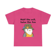 Load image into Gallery viewer, Half the Evil - Pudgy Penguins - Unisex Heavy Cotton T-Shirt
