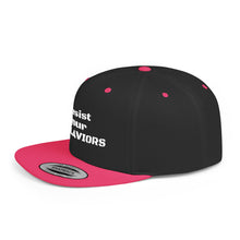 Load image into Gallery viewer, ENSLAVIORS - Stylish Resistance Flat Bill Snapback Hat, Trendy Cap for Activists, Streetwear for Everyday Wear, Gift for Protesters, Statement Accessory
