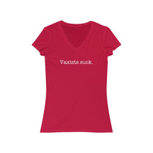 Load image into Gallery viewer, Vaxists - Women's Jersey Short Sleeve V-Neck Tee
