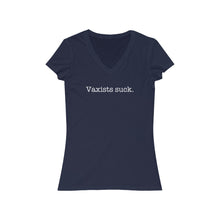 Load image into Gallery viewer, Vaxists - Women's Jersey Short Sleeve V-Neck Tee
