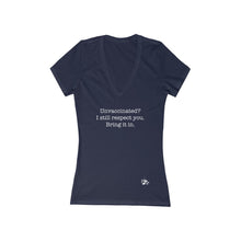 Load image into Gallery viewer, No Shot Long Shot - Women's Jersey Short Sleeve Deep V-Neck Tee
